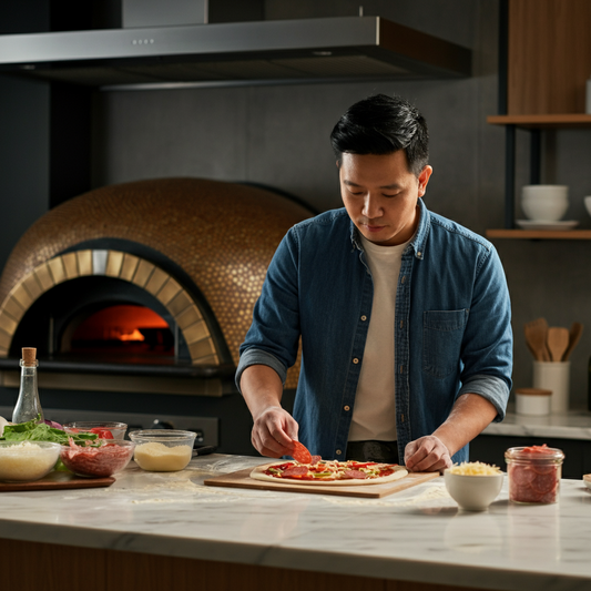 Pairing Hot Honey with Your Favourite Foods - Man making pizza with honey glaze