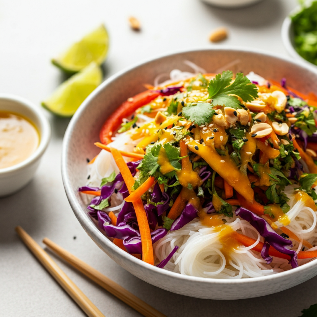 Sriracha Mango Honey Dressing used on Spicy Mango Salad Recipe